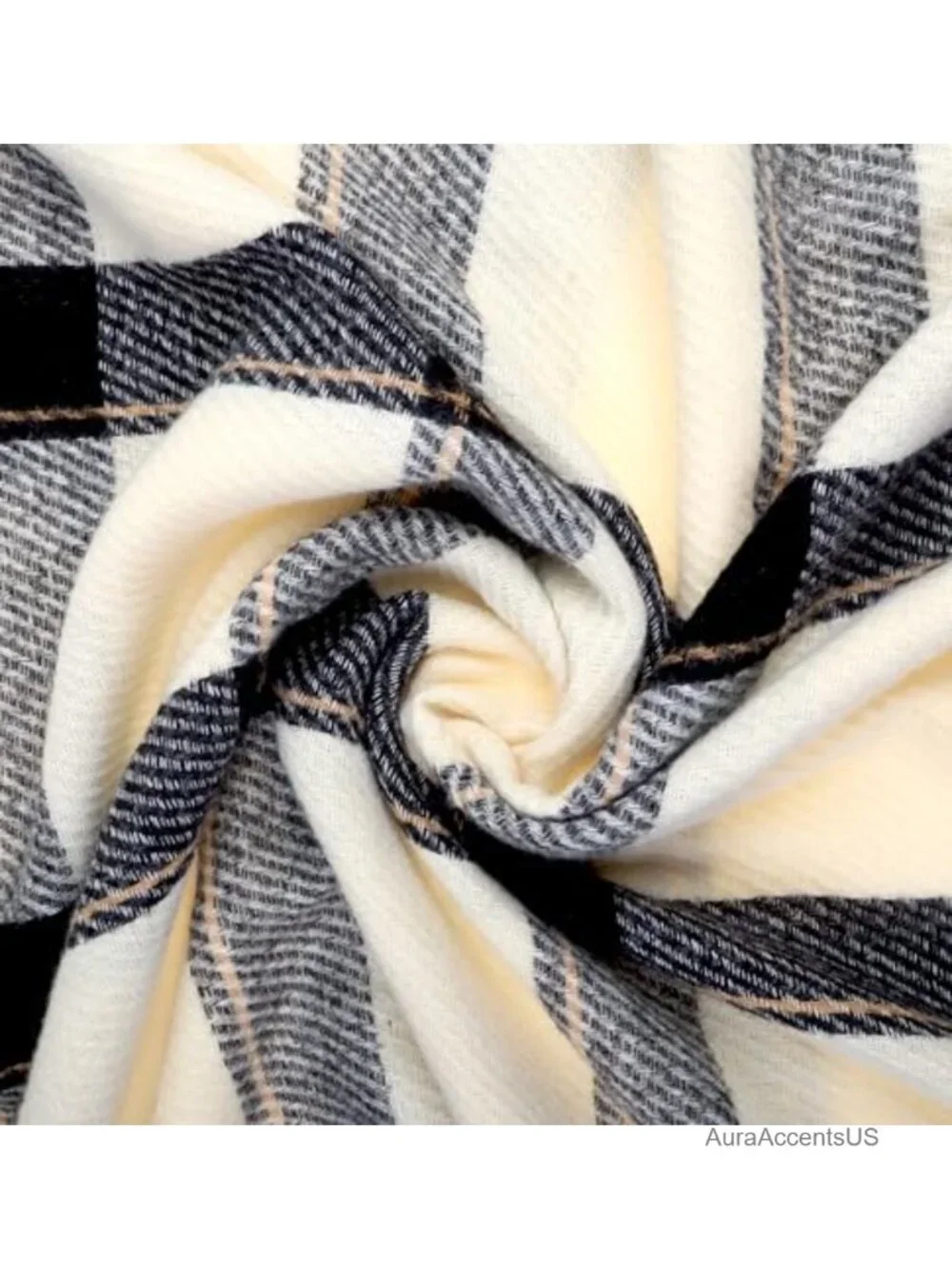 Plaid Cashmere Feel Oversized Shawl Wrap Scarf for Women - Fall Winter Blanket